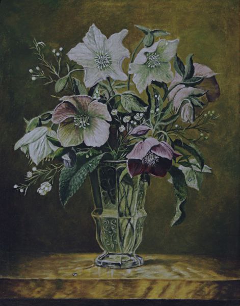 Flowers in a Crystal Vase